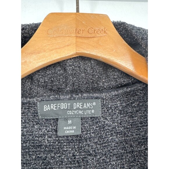 Barefoot Dreams Cozychic Lite circle cardigan  Pockets size Medium womens Gray - Picture 2 of 6